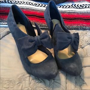 Gianni Bidi Grey Bow Heels